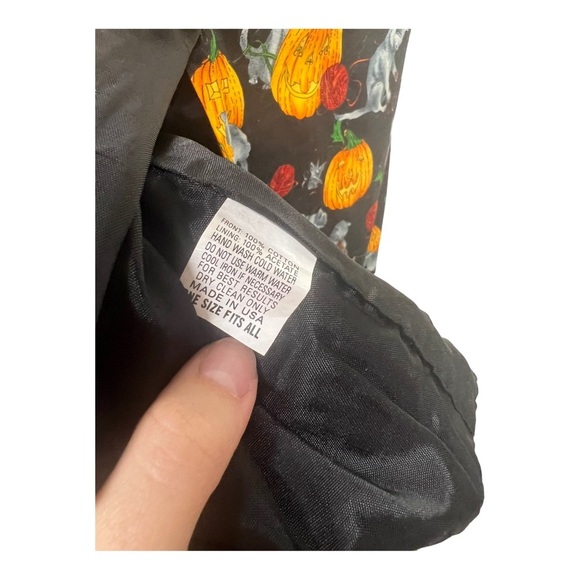 Halloween Vintage Pumpkin & Black Cat Vest OS - Picture 2 of 4